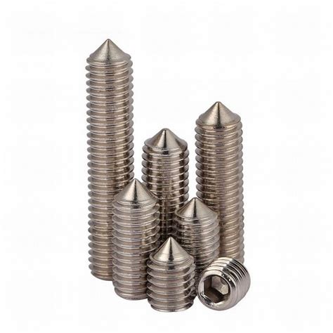 Din Stainless Steel Cone Point Grub Screws Hex Socket Set Screw M