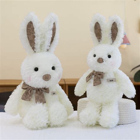 Плюшевая игрушка в виде большого белого кролика купить на OZON по ...