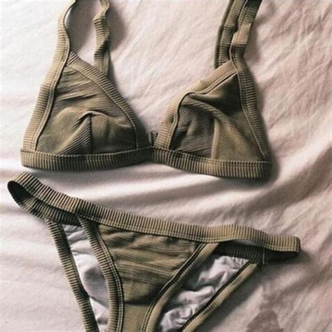 Sexy Army Green Beach Bikini Set Swimsuit Swimwear On Luulla