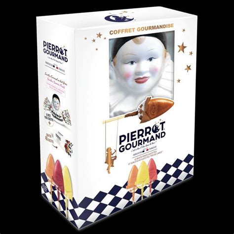 Pierrot Gourmand Coffret Gourmandise Buste 40 Sucettes Assorties