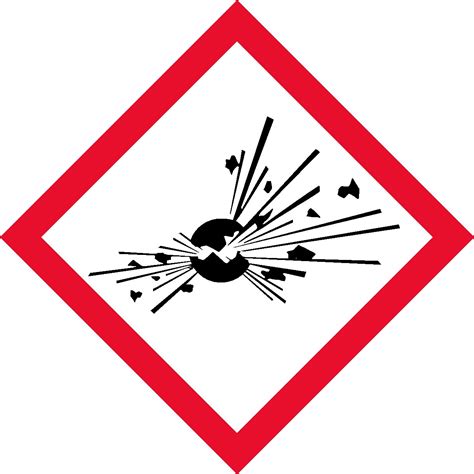 Osha Compliant Ghs Exploding Bomb Pictogram Red Border