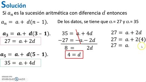 Ejemplos De Sucesiones Aritmeticas