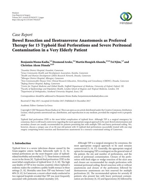 Pdf Bowel Resection And Ileotransverse Anastomosis As Preferred