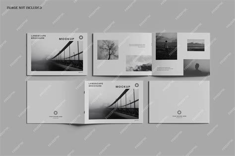 Premium Psd Landscape Brochure Catalog Mockup