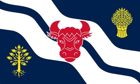 Oxfordshire County Flag Printed Buy Online • Piggotts Flags