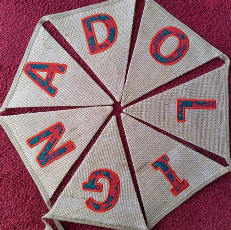 Christmas Welsh Bunting Hessian Nadolig Llawen Folksy