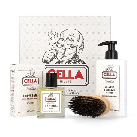 Cella Milano Beard Care Set with Beard Shampoo, Beard Oil & Beard Brush ...