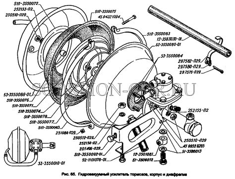 ГАЗ 66 Гидровакуумный усилитель тормозов, корпус и диафрагма