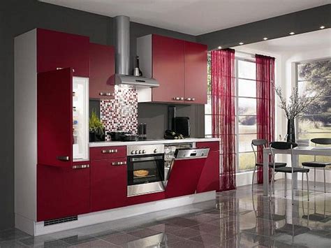 Hot Red For Kitchens With Attitude Red Kitchen Cabinet Modern Dining