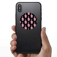 Fuck You Pink Middle Finger Pattern Sticker
