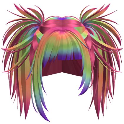 Punk Scene Pigtails Rainbow And Hot Pink Roblox