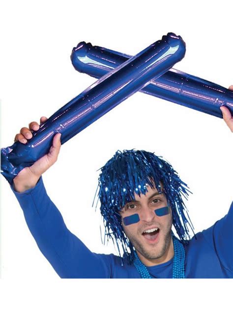2 Cheerleader Team School Spirit Rally Blue Inflatable Colored Spirit