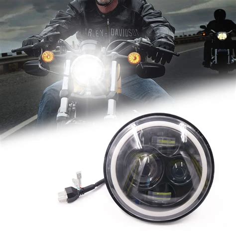 1 Pc 7 Inch Motorcycle LED Headlight Round 6500K 40w 5000lm Car