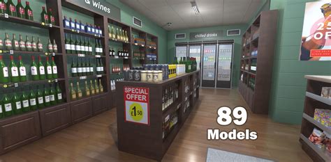 D Model Liquor Store Vr Ar Low Poly Cgtrader