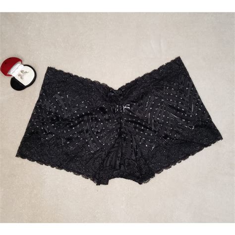 Calcinha De Renda Cale On Lingerie Sexy Shortinho Calesson Atacado Shopee Brasil