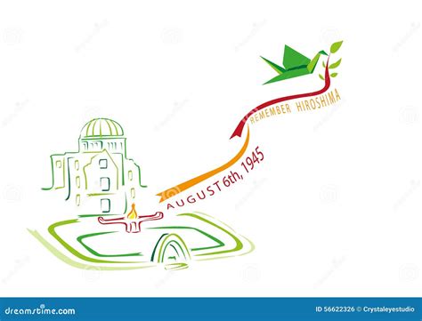 Hiroshima Abstract Art Color Drawing Hiroshima Sketch Vector