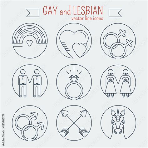 Gay Icons Stock Vector Adobe Stock
