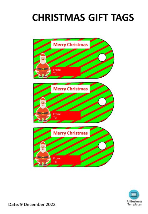 Christmas gift tag template | Templates at allbusinesstemplates.com