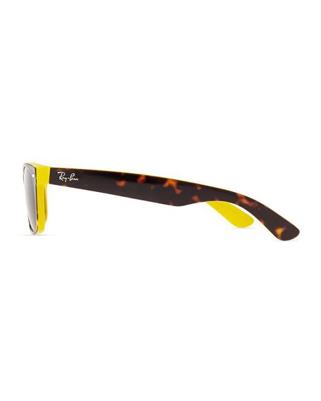 Ray Ban Two Tone Wayfarer Sunglasses Tortoiseyellow