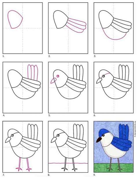 How to Draw an Easy Bird · Art Projects for Kids