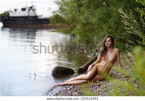Naked Girl On River Bank Stock Photo 223516393 Shutterstock