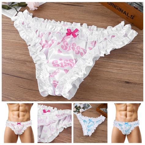 Sissy Herren Satin Dessous R Schen Crossdress Bikini Slips H Schen