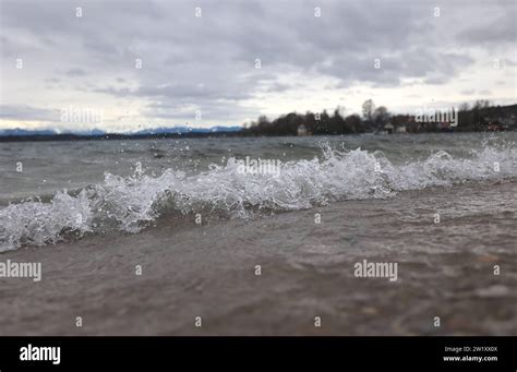 Tutzing Bayern Deutschland Dezember Ein Wintertag In