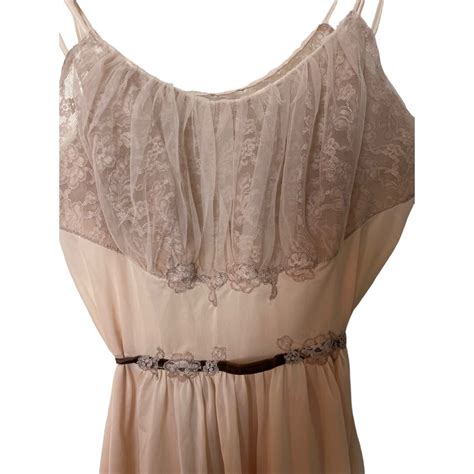 Vintage 50s Vanity Fair Nude Slip Nightgown Peignoir Gem