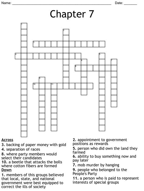 Chapter Crossword Wordmint