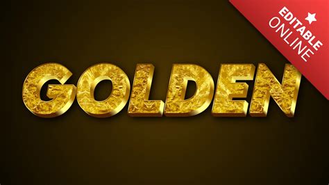 Golden Font Text Effect Generator