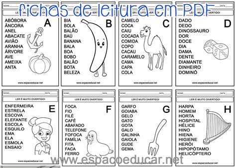 Fichas De Leitura Para Imprimir Grátis - Fichas de Leitura para sondagem inicial grátis para imprimir - volta às ...