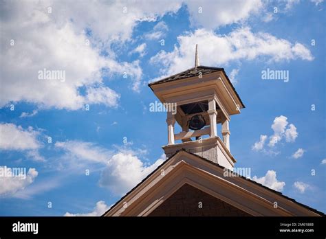 Bell Tower On The School And Church Building In The Old West Ghost Town