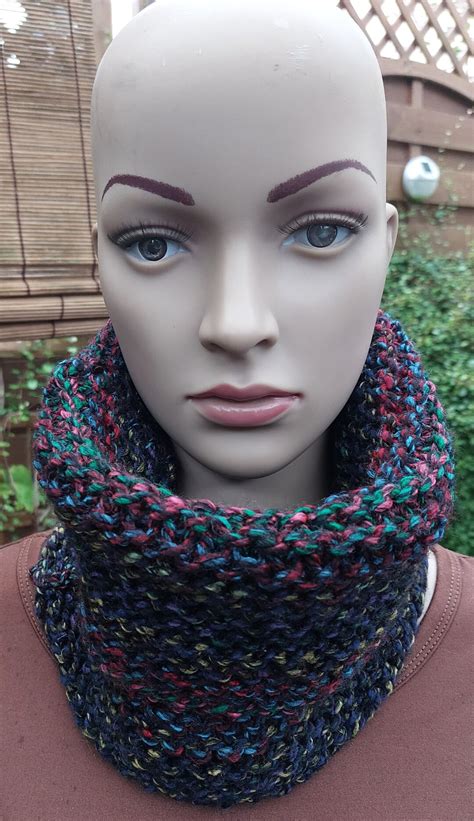 Hand Knitted Neck Warmer Chunky Hand Made Christmas T Idea Etsy