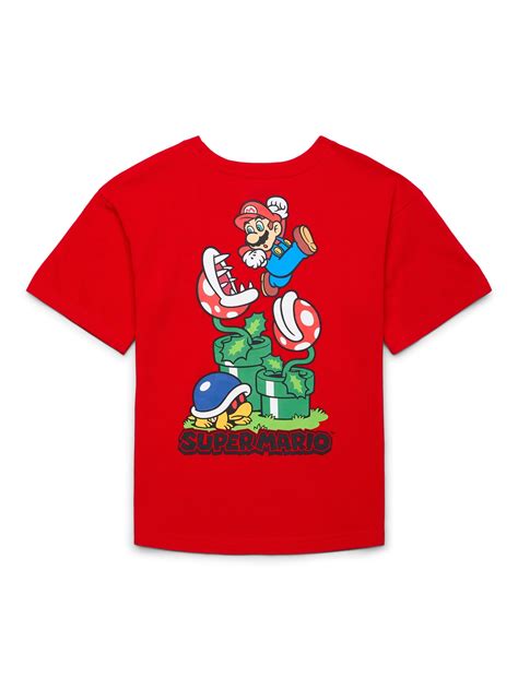 Mario Boys Short Sleeve Graphic T Shirt Sizes 4 18