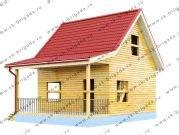 Садовый домик 6х6 из бруса с мансардой и верандой — проект и цена