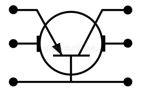 Logo Van Het Pictogram Van Een Transistor Afbeelding Stock Illustratie