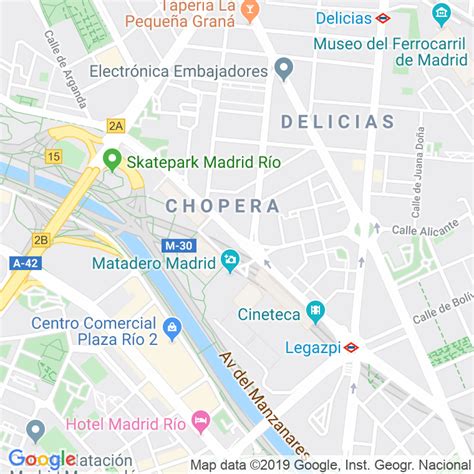 Código Postal calle Chopera paseo en Madrid Codigopostalde es