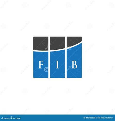 FIB Letter Logo Design on WHITE Background. FIB Creative Initials