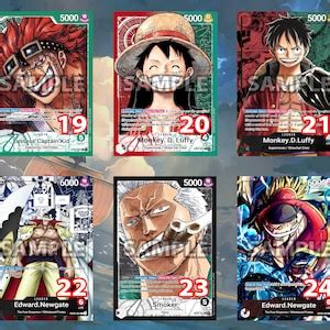 One Piece Leader Card Custom Handmade Trading Cards Luffy Zoro Law