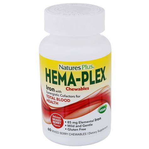 NaturesPlus Hema-Plex Mixed Berry Chewables - Shop Multivitamins at H-E-B