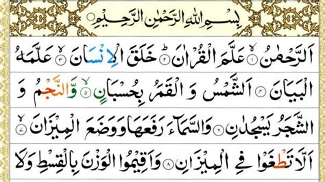 Surah Ar Rahman Surah Rahman The Beneficent Ar