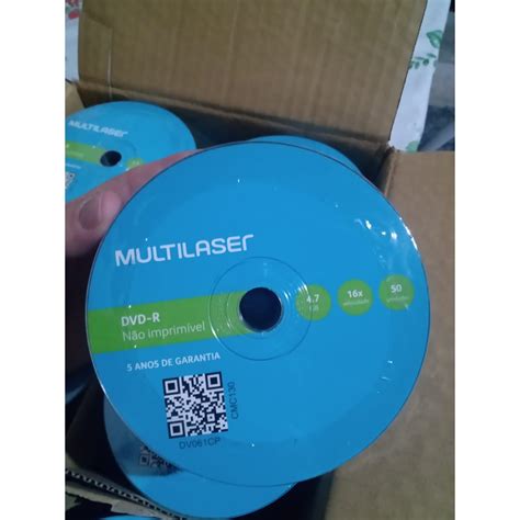 100 Dvd Virgem Multilaser 16x Original Shopee Brasil