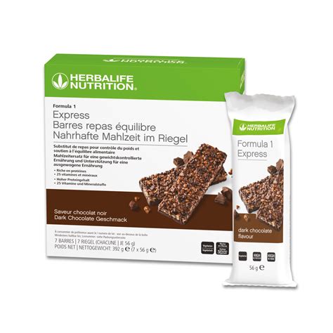 Barres Repas Équilibre Formula 1 Express Saveur Chocolat Noir 7x56g