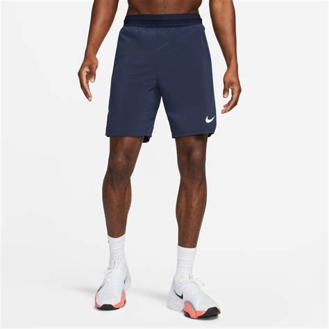 Nike Pro Running Shorts Dri FIT Flex Vent Max Obsidian White