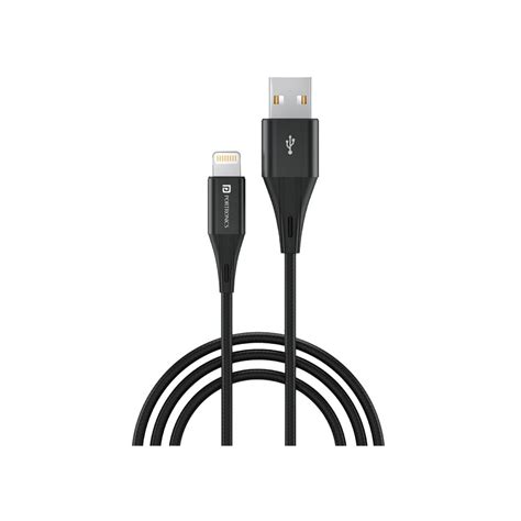 Portronics 8 Pin Nylon Braided Usb A To Lightning Cable Black Price