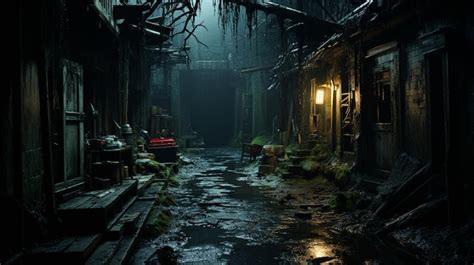 Premium Ai Image Dark Alley