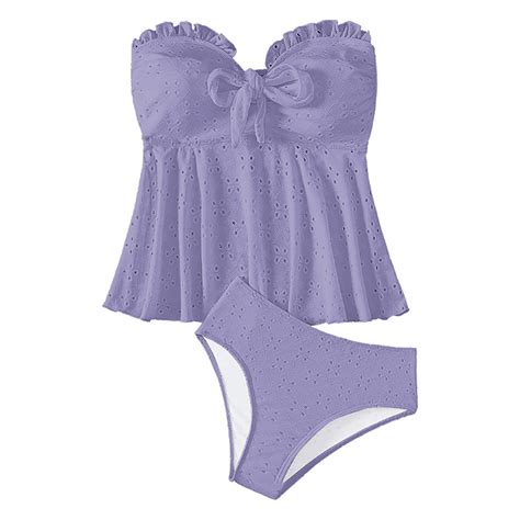 BangWanChi One Piece Swimsuit For Women Women S Bikini Sexy Split Strapless Swimsuit Set