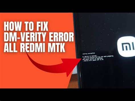 How To Fix Dm Verity Corruption On Redmi Phones All Series YouTube