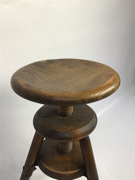 Antique Oak Adjustable Stool Antiques Atlas