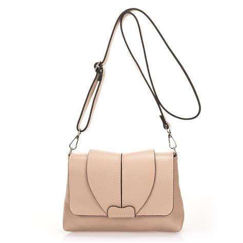 Sac bandoulière en Cuir Hannah rose nude 24x6x17 cm Vente privée Giulia Massari BazarChic